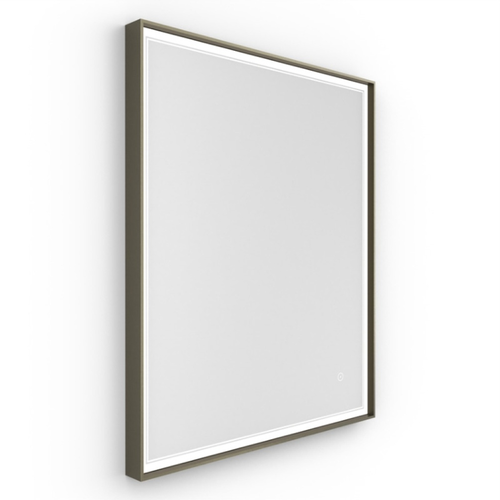 Product Cut out image of Origins Living Astoria Brushed Bronze 750mm Mirror on an angle